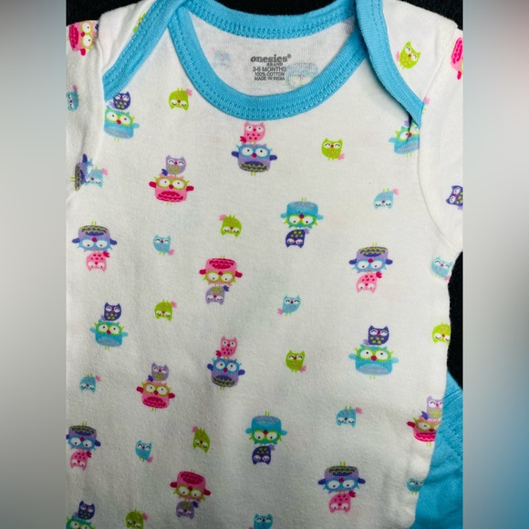 Baby Onesie Outfit | 3-6 months | OWL PRINT - Picture 2 of 6